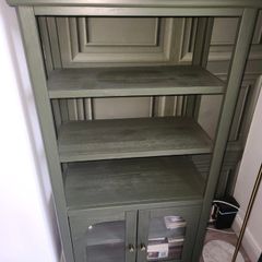 green bookcase