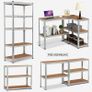Heavy Duty 5 Tier Boltless Shelving Unit Garage Utility Home Storage Rack Image 3