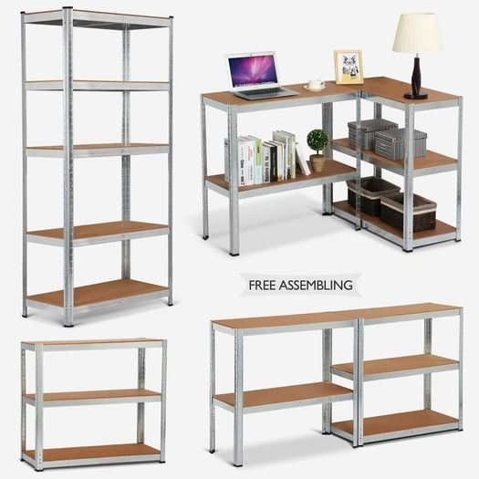 2 Bays Of 5 Layer Shelving Shelves Racking