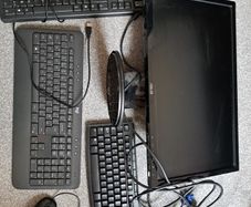 Monitor and keyboards