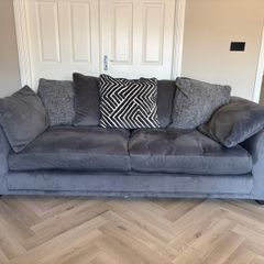 2 Four seater sofa's + footstool