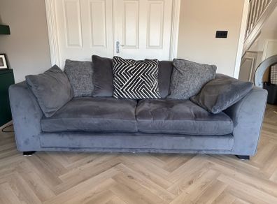 2 Four seater sofa's + footstool