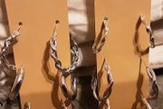 white metal earrings #6