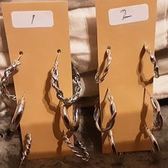 white metal earrings #6
