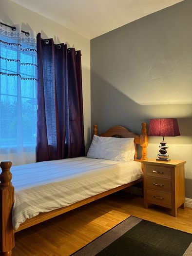 Curtains and Lamp
