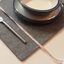 ONLY GREY Large Felt Placemats 17 x 11 inch. Rectangle Place Mat Set of 2 Image 2