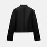 Zara 100% Wool Short Frayed Jacket / Blazer Image 7