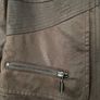 Leather Look Brown Biker Style Jacket - Zara Size S Image 2
