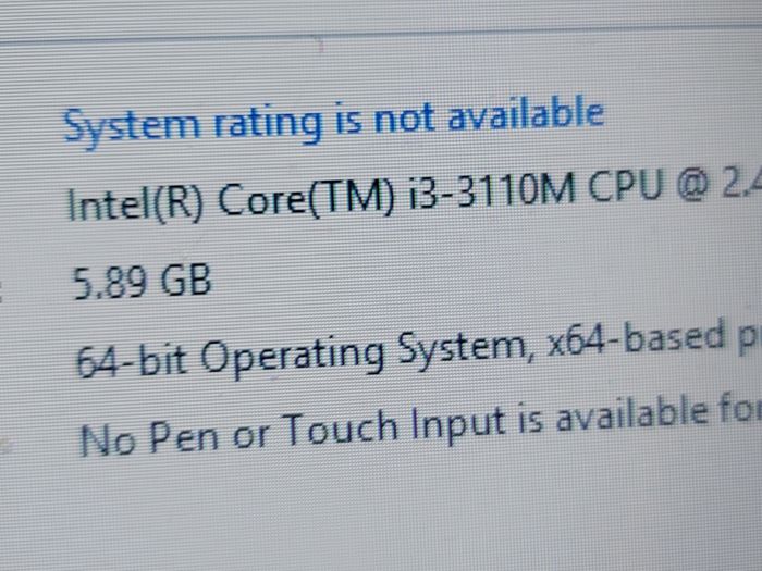 HP Pavilion G6, Intel Core i3-3110M, 2.4GHz, 6GB Ram, Windows 8, Opera, Chrome and VLC