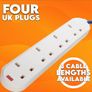 Camping Electric Hook Up Cable Extension Lead - 4 Gang Camping Cable Plug Power Hookup Sockets, Perfect Accessory For Caravan, Tent & Motorhome Mains Camping Power Lead EHU Cable (5M) Image 6