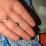 Loose lab created gem stone deep green Tourmaline triangle cut Image 2