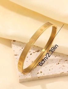 number gold bangle
