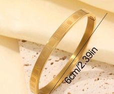number gold bangle