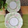 Bell china square plates, green china Image 7