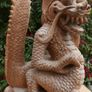 Large Beautifully Hand Carved Wooden Dragon, height 16,5 inches Image 2