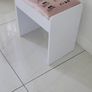 White Dressing table stool Image 2