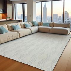Rugs Living Room 200x300cm, Short Pile Soft Area Rugs Bedroom, Anti Slip Machine Washable Rug Thin Floor Carpets for Office Dinning Room Playroom Nursary Office