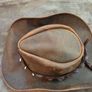 Crocodile Dundee hat real leather. Handmade. Excellent condition for original Image 2
