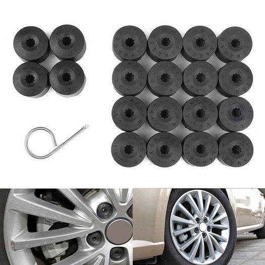 Car Wheel Lug Locking Lock Nut Bolt Cover Cap 17mm for VW Volkswagen Scirocco Touran Tiguan Jetta Golf MK7 GTI Passat B5 CC Skoda
