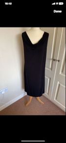 German label black sleeveless dress size 16