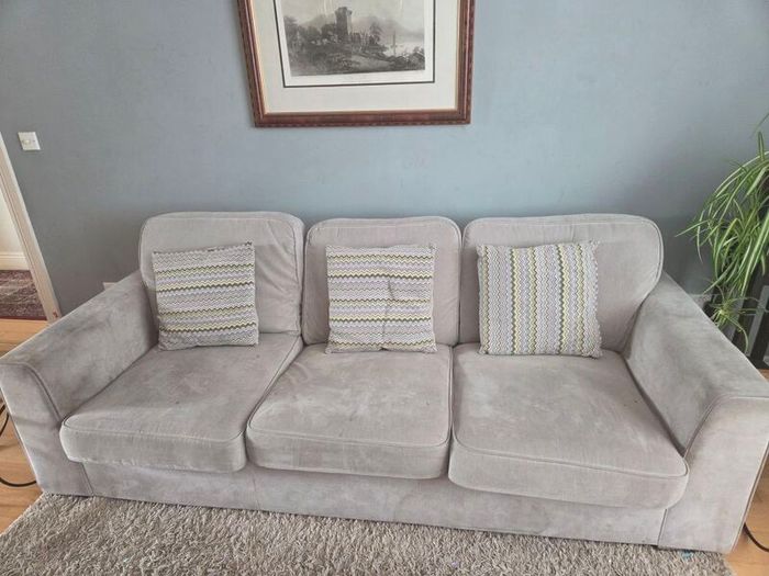 Comfy grey 4 seater sofa