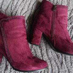 Burgundy Ankle Boots  Size 5