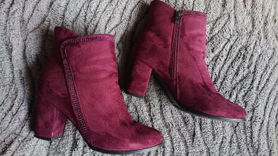 Burgundy Ankle Boots  Size 5