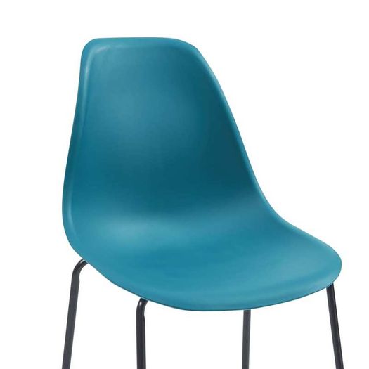 Bar Chairs 6 pcs Turquoise Plastic