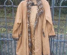 Vintage Roberto Gianni leather coat (free post)