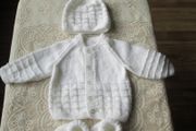 Hand Knitted Baby's Cardigan, Hat &amp; bootie's