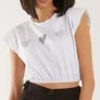 Glitter Heart Crop Top, PINK Vanilla, Size 10 Image 2