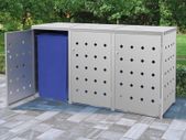 Triple Wheelie Bin Shed 240 L Stainless Steel