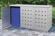 Triple Wheelie Bin Shed 240 L Stainless Steel