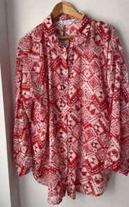 Primark ladies lightweight blouse burnt orange size 14 to 16