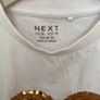 NEXT girls white love heart t-shirt aged 3-4 years Image 2