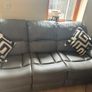 Grey 3-Seater Manual Recliner Sofa Image 2