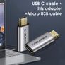 2 X Cabletime Aluminum Alloy OTG Micro USB (Male) to USB-C (Female) QC 3.0 Charger & Sync Adapter (Brand New/Warranty) Image 10