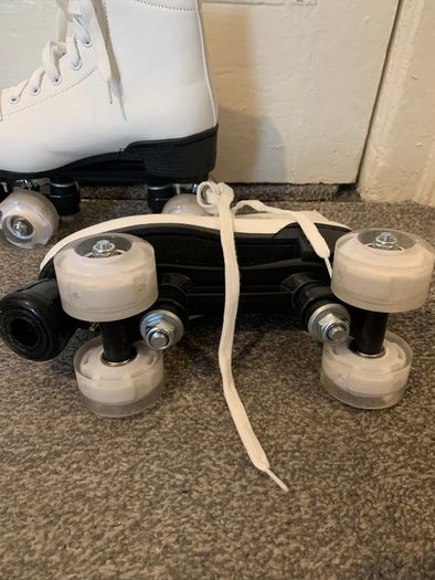 White Roller Skates, Size 37/4