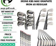 Wilson Dynapwr Max 2025 Irons / 6-Pw-Gw-Sw / KBS Max Graphite Iron 65 Regular