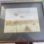 Vintage Flying Mallard Ducks Framed Signed Print. Image 4