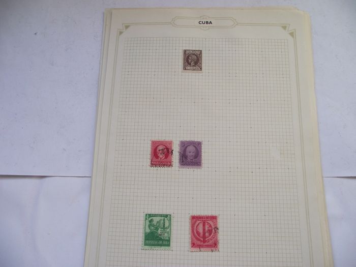 A Collection of Stamps from Central and South Americas on Loose Pages