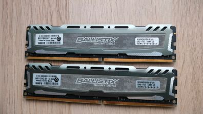16gb Crucial Ballistix Sport Lt Ddr4-2400 Gaming Ram, 2x8gb, Bls8g4d240fsb.16far