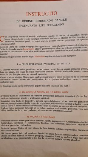 Ordo Hebdomade Sanctae Instauratus. 1956. Rare Vintage First Edition. 124 pages. Large Volume Hardback In Good Condition.