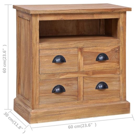 Side Cabinet 60x30x60 cm Solid Teak