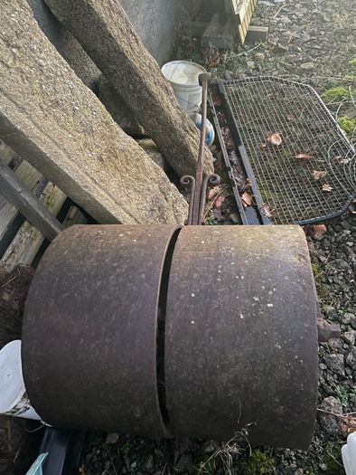 Cast iron antique land roller