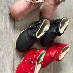 Girls Boots x3 pink/red/black Size UK4.5 EU21