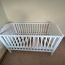 White Baby Cot / Cot Bed,  Good Condition Image 3