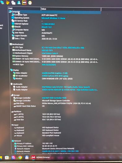 Gaming Laptop MSI Pulse 16 AI C1V