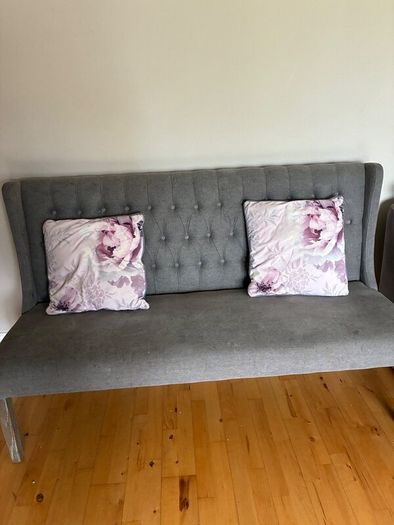 Dining chairs and dining couch with free table