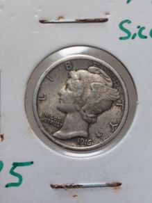 1916 mercury silver dime